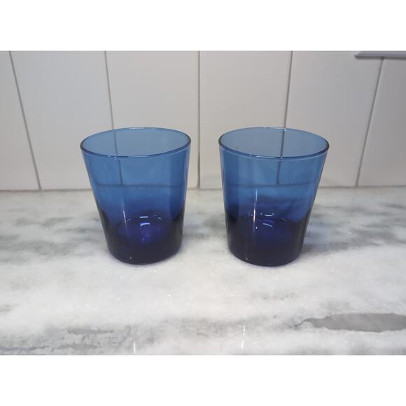 Anchor Hocking Cobalt Blue Whiskey Glasses,‎ Old Fashioned Glasses, Barware - Picture 3 of 9